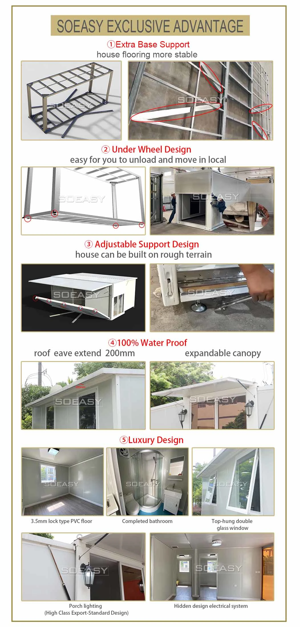 Temporary Offices Portable Prefabricated Homes Shipping Container House Prefab Home Tiny Expanding House Portable Mobile House Expandable Container House