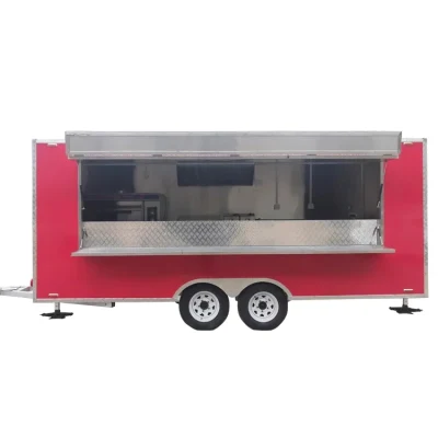 Lebensmittelverkauf Street Food Cart Coffee Shop Mobiler Food Truck Food Car-Blues