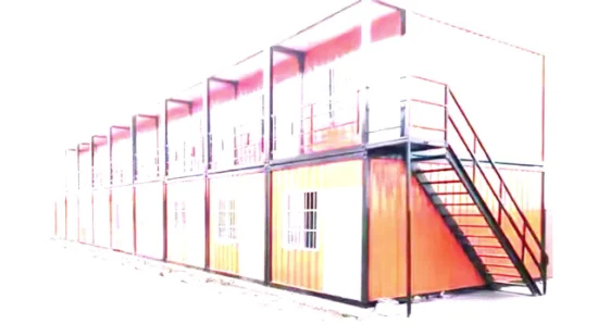 Professionelles, 2-stöckiges, modern gestaltetes, vorgefertigtes, mobiles, modulares Haus, vorgefertigtes Containerhaus mit Dekoration